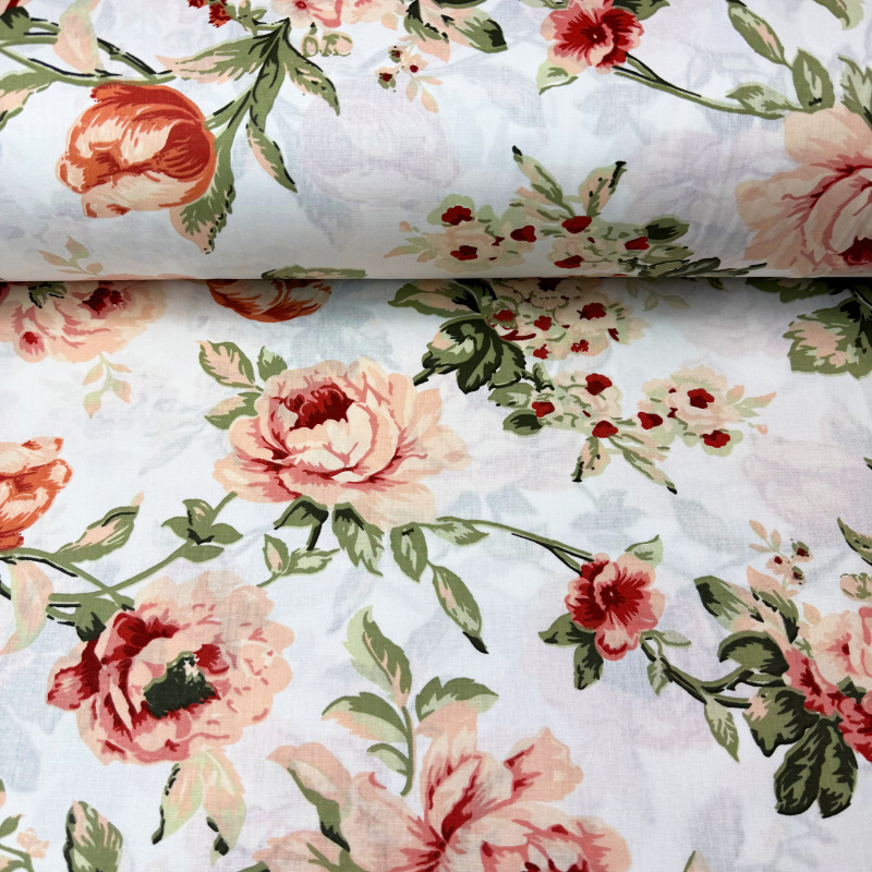 Ervi Bavlněná látka/plátno š.240cm - Šepot květin - 29094-16, metráž