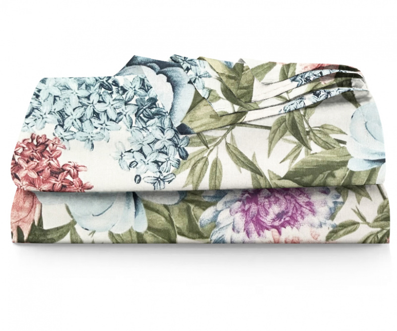 #Ervi bavlněné prostěradlo - Květinová zahrada 2 - 220x240 cm