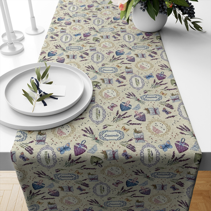 Ervi Gobelinový běhoun na stůl - Romantická levandule