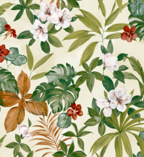 Ubrus PVC kulatý Mo-6244 - Tropická zahrada (různé velikosti)