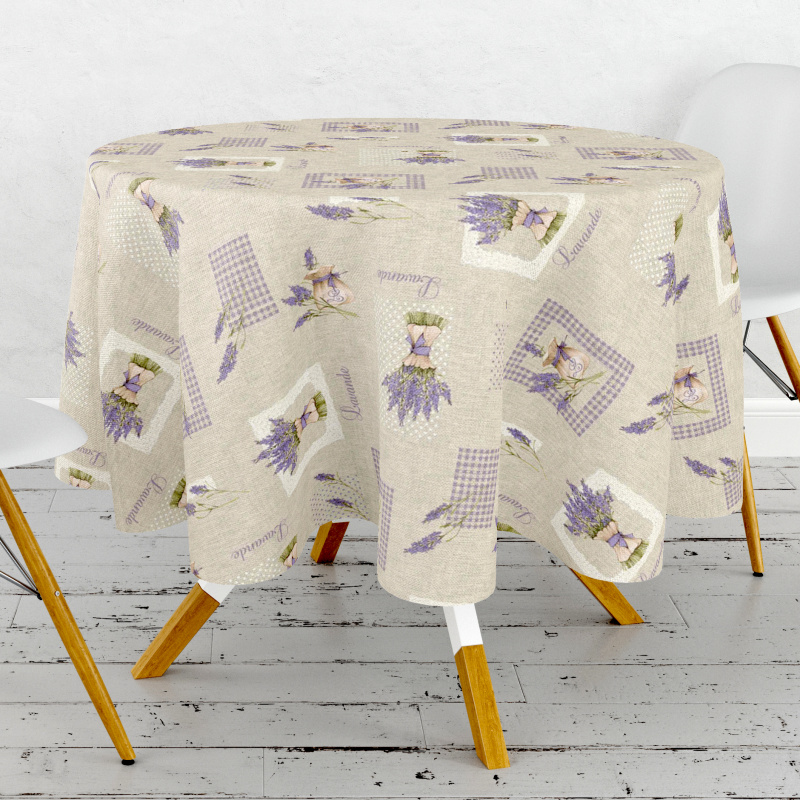 Ubrus PVC kulatý FL-1311 - Letní Provence (různé velikosti)