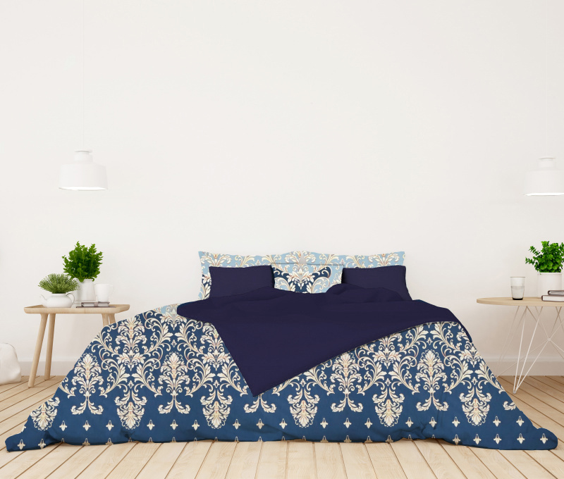 #Ervi bavlněné povlečení oboustranné - orientální pohádka/tmavě modré 140x200 cm + 70x90 cm