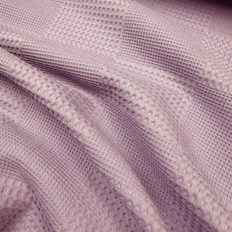 Ervi 100% Bavlněný multifunkční deka-přehoz na postel Waffle - Levandulový