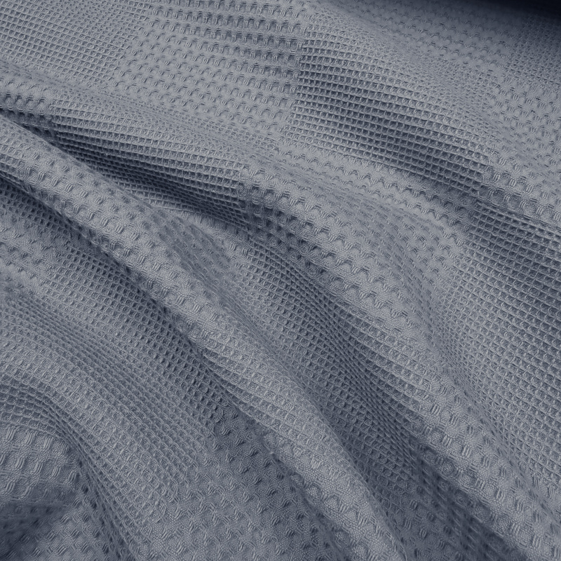 Ervi 100% Bavlněný multifunkční deka-přehoz na postel Waffle - sedý