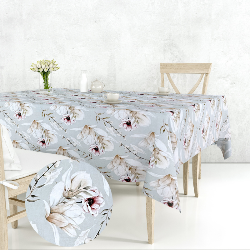 Ervi Teflonový ubrus na stůl čtvercový Royal Lux - Pastelový květ