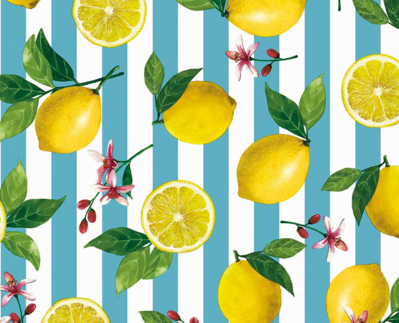 Ubrus PVC kulatý M-153B - Citróny (různé velikosti)