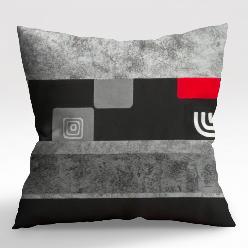 #Ervi povlak na polštář bavlněný - moderní vzor čtverce 30 x 50 cm