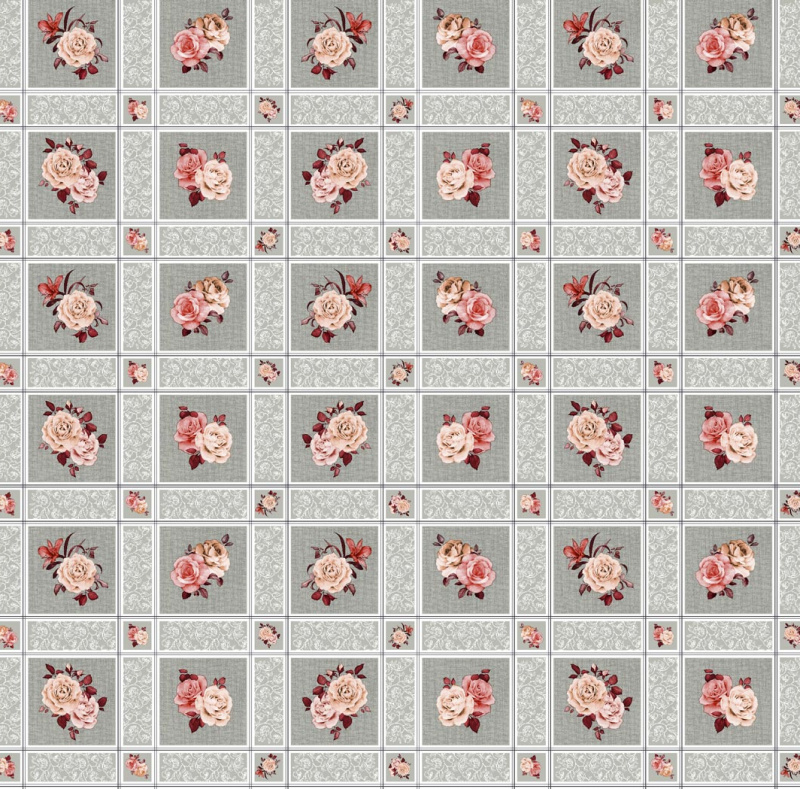 Ubrus PVC kulatý FL-1325-02 - Růžová elegance (různé velikosti)