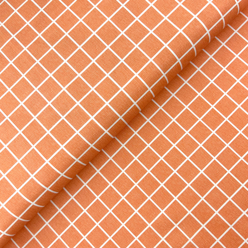 Ubrus PVC DC-8400 - Kostkovaná oranž (různé velikosti)