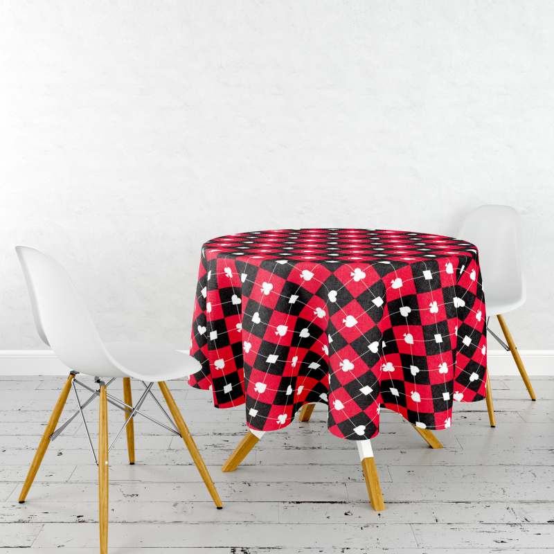 Ubrus PVC kulatý DC-855 – Kabaret karet (různé velikosti)