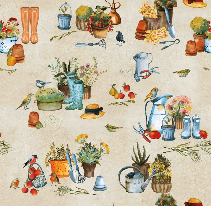 Ubrus PVC kulatý Fl-1738-01 – Zahradní sen (různé velikosti)