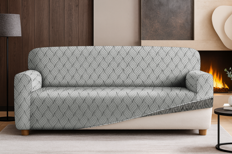 Napínací potah na třímístnou pohovku Madrid - šedý