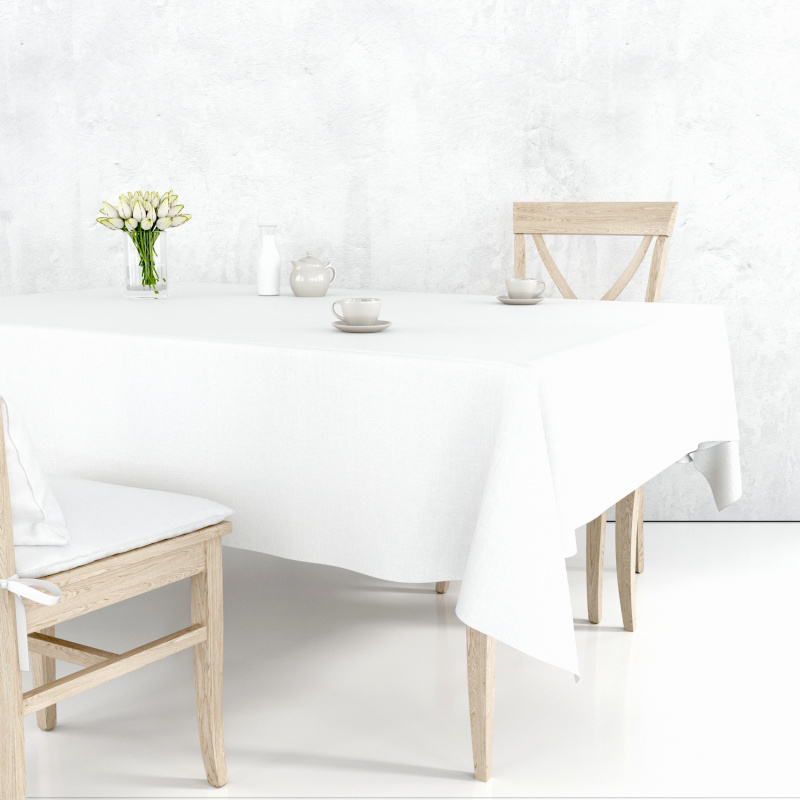 Ervi bavlněný ubrus na stůl čtvercový - bílý