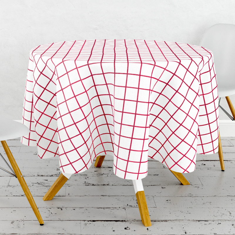 Ubrus PVC kulatý DC-9400B – Elegantní kostka (různé velikosti)