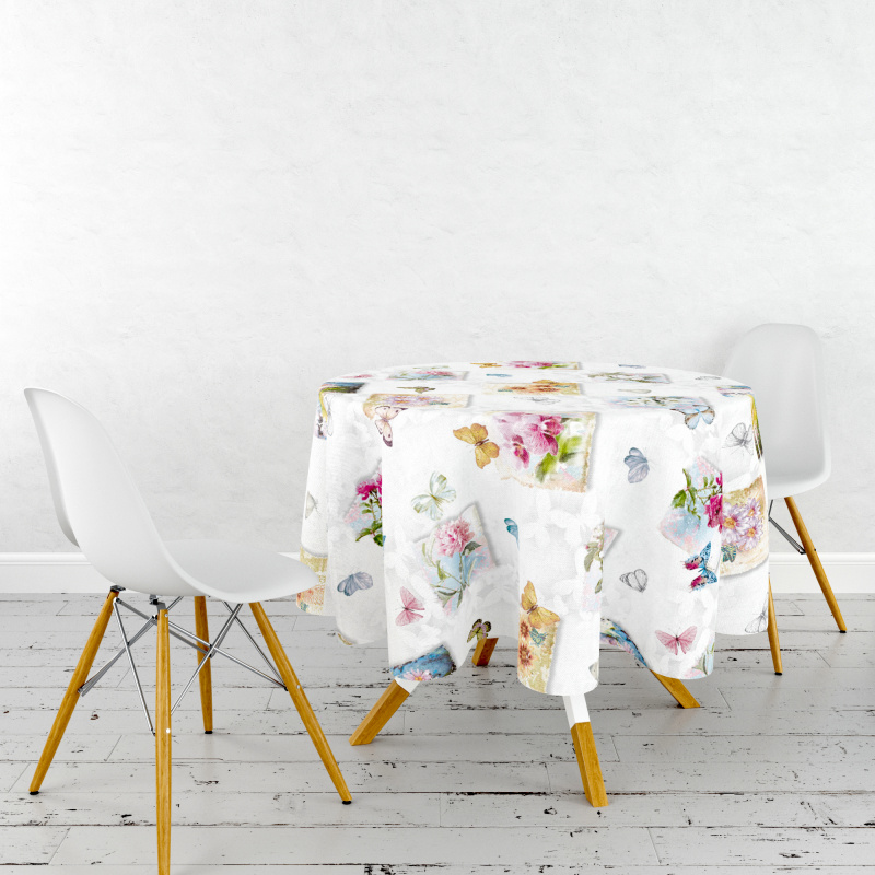 Ubrus PVC kulatý Mo-6171 - Romantické leto (různé velikosti)