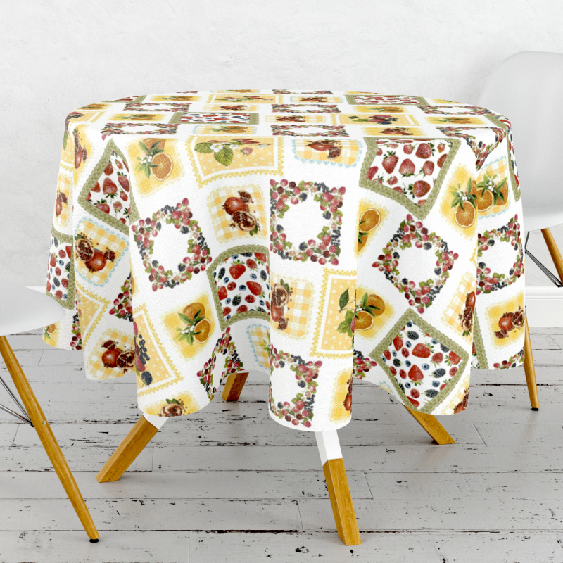 Ubrus PVC kulatý Fl-1694 - letní požitek (různé velikosti)