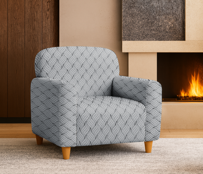 Napínací potah na křeslo Madrid - šedý