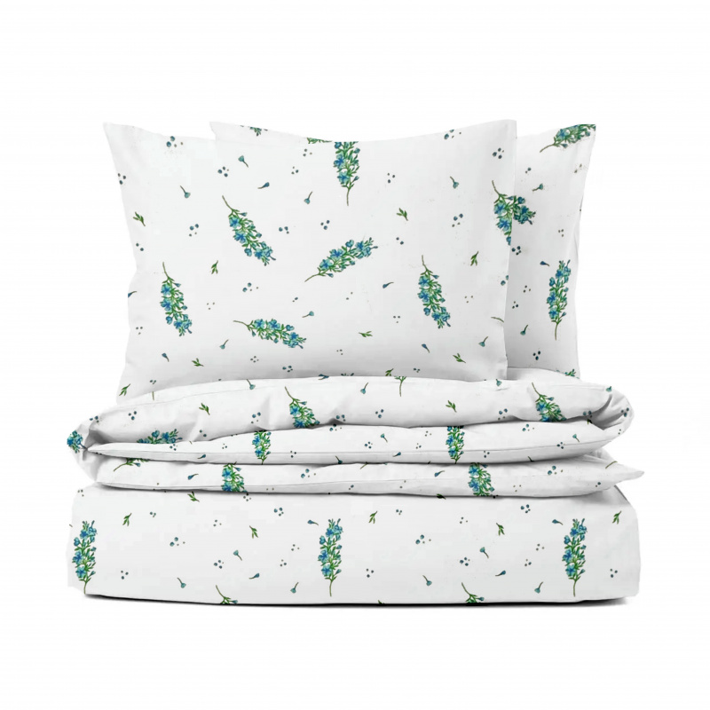 Ervi Bavlněné povlečení - Modrý květ jara