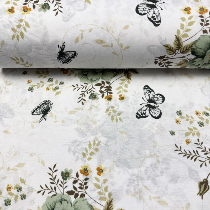 Ervi Bavlněné povlečení oboustranné - Modrý květ jara