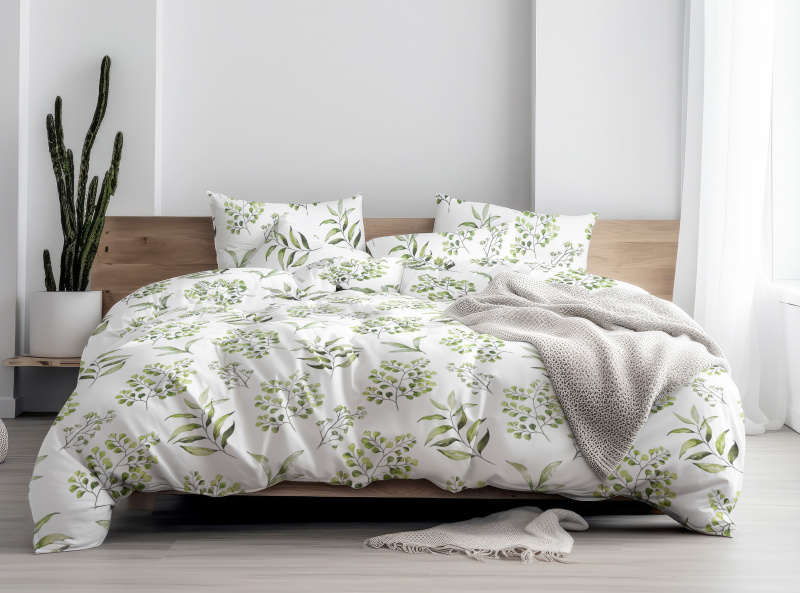 Ervi Bavlněné povlečení - Zelená harmonie