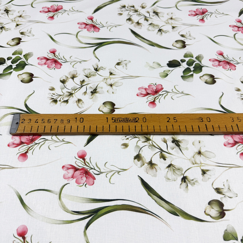 Ervi Bavlněná látka/plátno š.240cm - Dotek květů - 21572, metráž