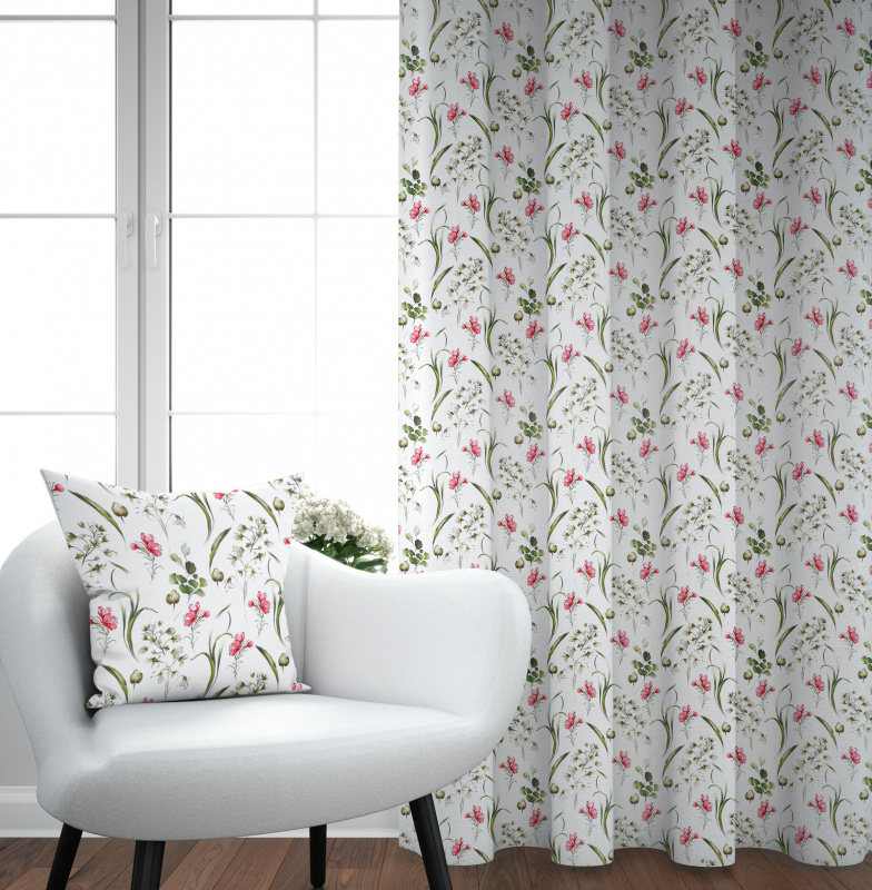 Ervi Bavlněný závěs - Dotek květů