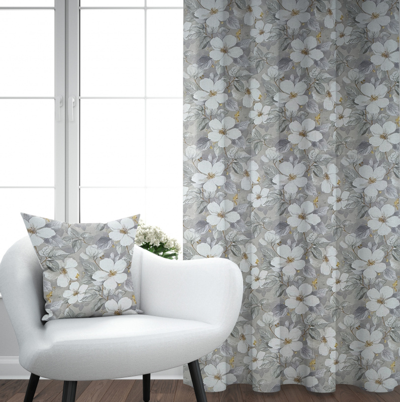 Ervi Bavlněný závěs - Tichá romance šedé