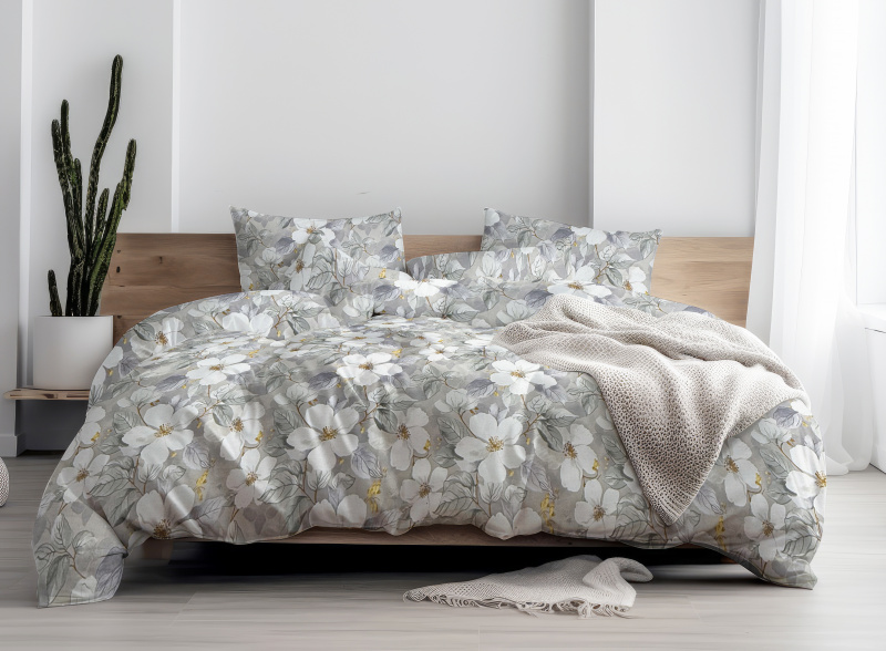 Ervi Bavlněné povlečení - Tichá romance šedé