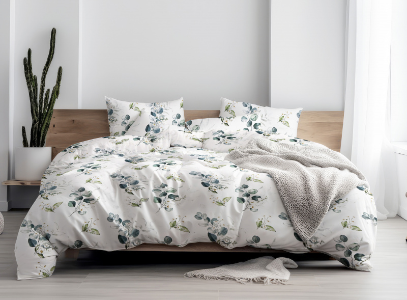 Ervi Bavlněné Saténové povlečení DELUXE - Dotek Přírody