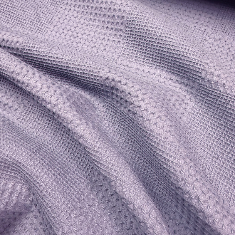 Ervi 100% Bavlněný multifunkční deka-přehoz na postel Waffle - Fialový