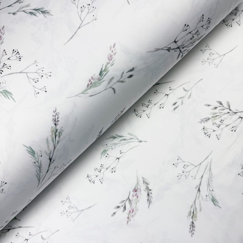 Ervi Bavlněná Satenová látka/plátno š.240cm Jemné bylinky - 217801, metráž