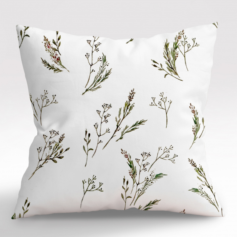 Ervi Saténový povlak na polštář DELUXE - Jemné bylinky