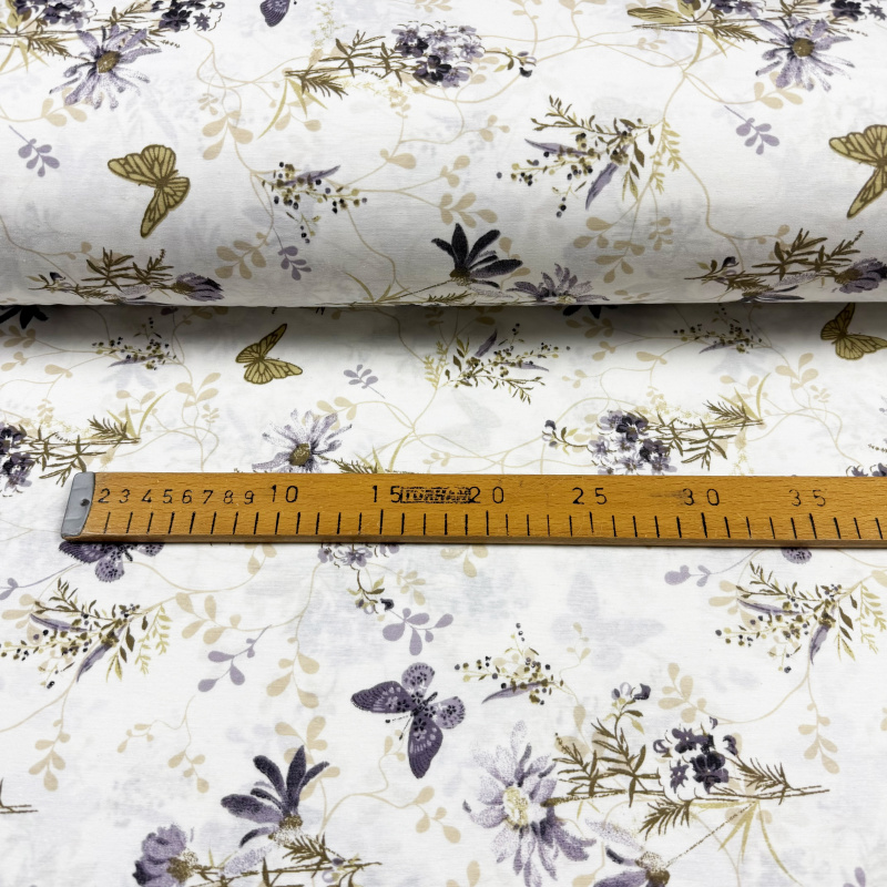 Ervi Bavlněná látka/plátno š.240cm - Tanec motýlů - 6928, metráž