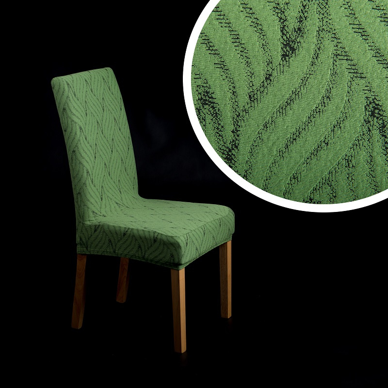 Napínací potah na židli s opěradlem Madrid - zelený