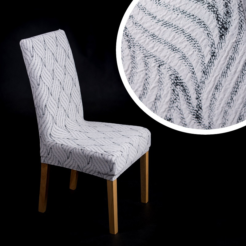 Napínací potah na židli s opěradlem Madrid - krémový