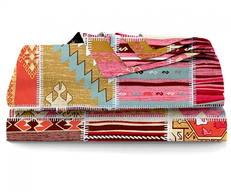 #Ervi bavlněné prostěradlo - Etno oranž 220x240 cm