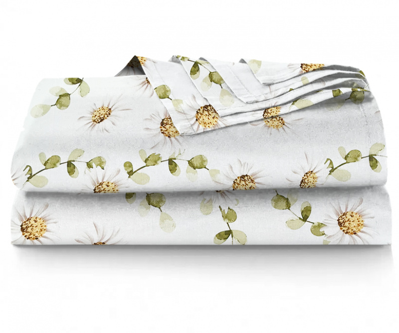 #Ervi bavlněné prostěradlo - Kouzlo heřmánek - 220x240 cm