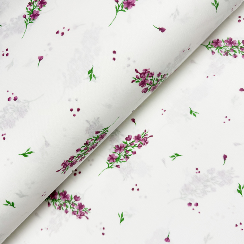 š.240cm Ervi Bavlněná látka/plátno - Růžový květ jara - 30804-3, metráž