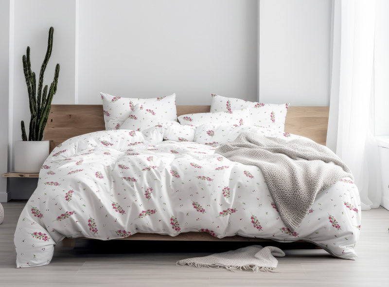 Ervi Bavlněné povlečení - Růžový květ jara