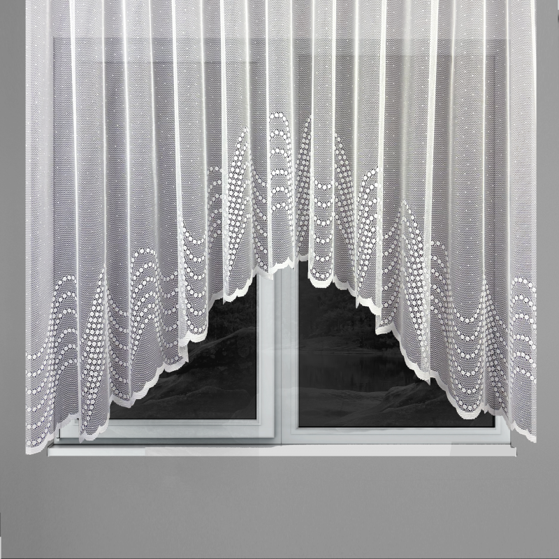 Ervi oblouková hotova záclona s řasící páskou - 4314