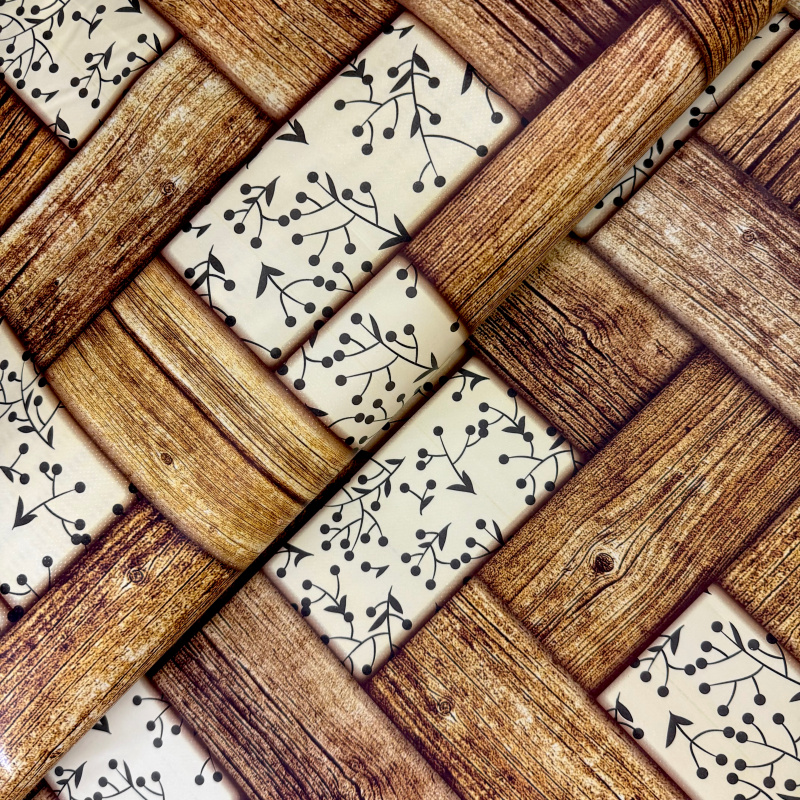 Ubrus PVC kulatý DC-730 – Dřevěný dekor (různé velikosti)