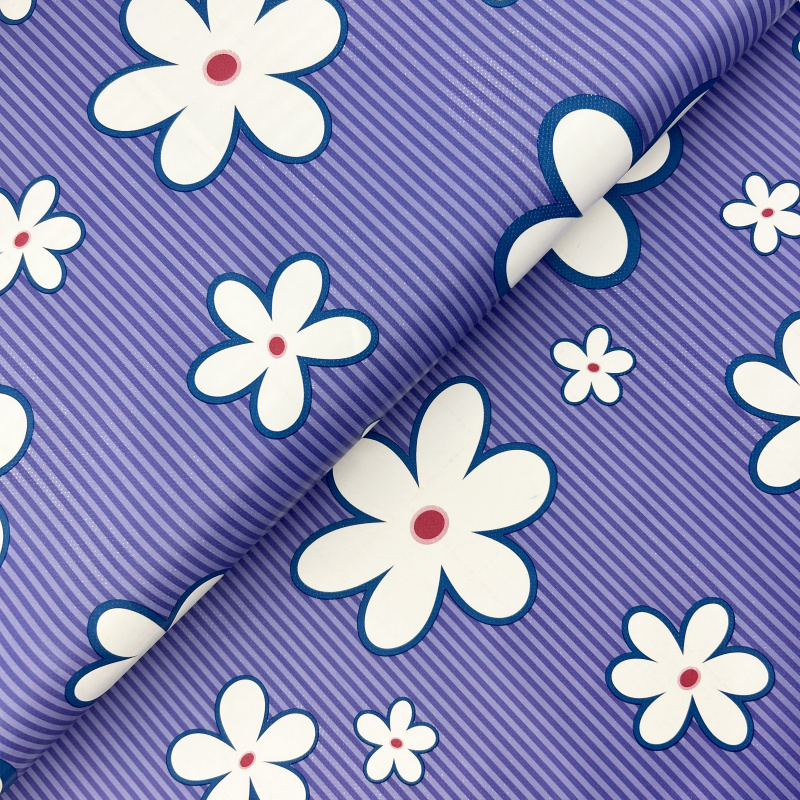 Ubrus PVC DC-900C – Kopretinový tanec na fialovém (různé velikosti)