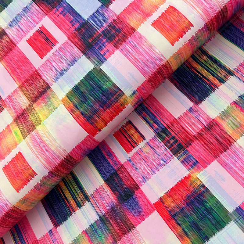 Ubrus PVC kulatý DC-1008 – Duha ve čtvercích (různé velikosti)