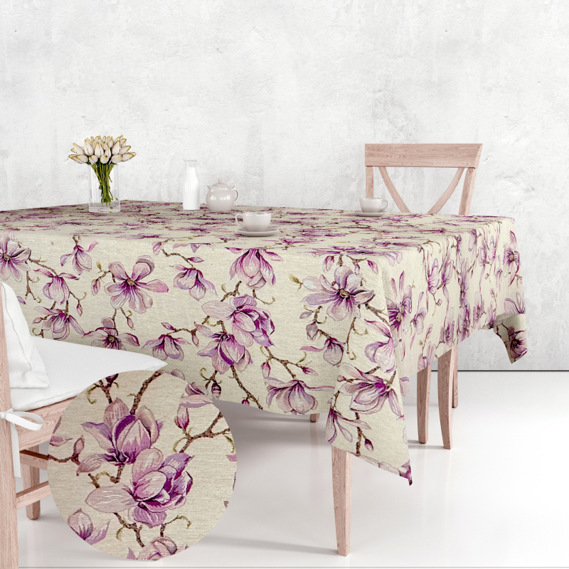 Ervi Gobelínový ubrus na stůl čtvercový - Magnóliový sen