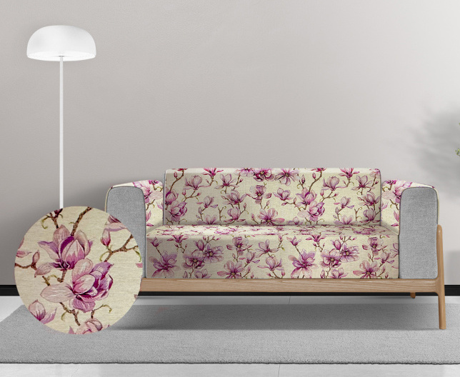 Ervi Gobelínový  přehoz na sedačku/postel - Magnóliový sen