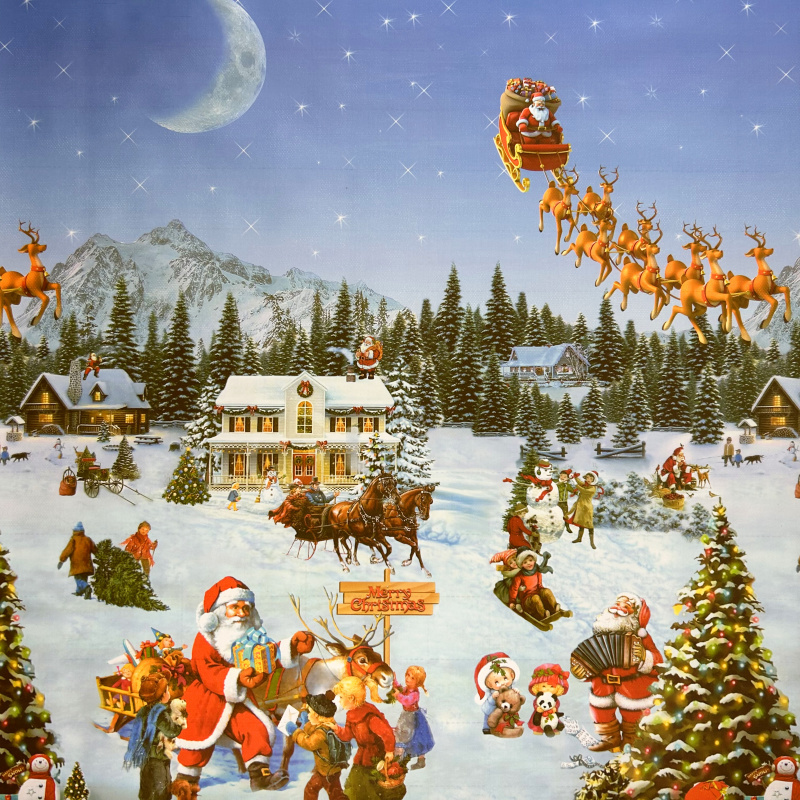 Ubrus PVC DC-770 – Kouzlo Vánoc (různé velikosti)