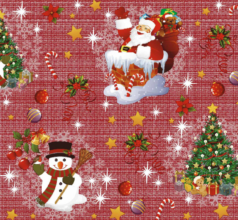 Ubrus PVC kulatý FL-1188-03 – Vánoční motiv (různé velikosti)