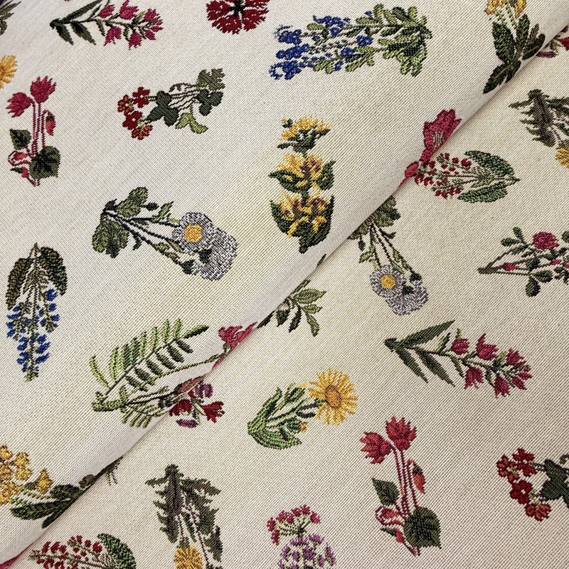 Ervi Gobelínový ubrus na stůl kulatý - Bylinková louka