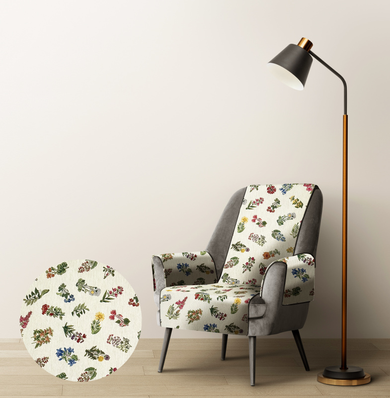 Ervi Gobelínový přehoz na křeslo - Bylinková louka