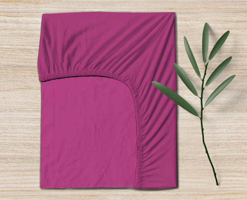 #Ervi bavlněné napínací prostěradlo - fuchsia 80x200
